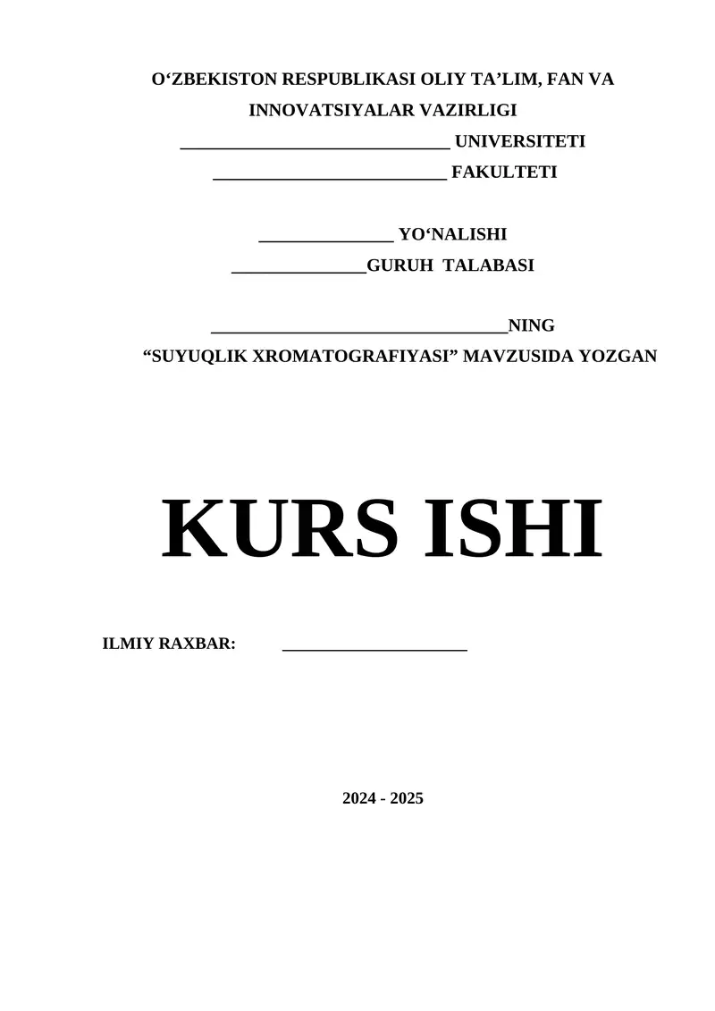SUYUQLIK XROMATOGRAFIYASI 1