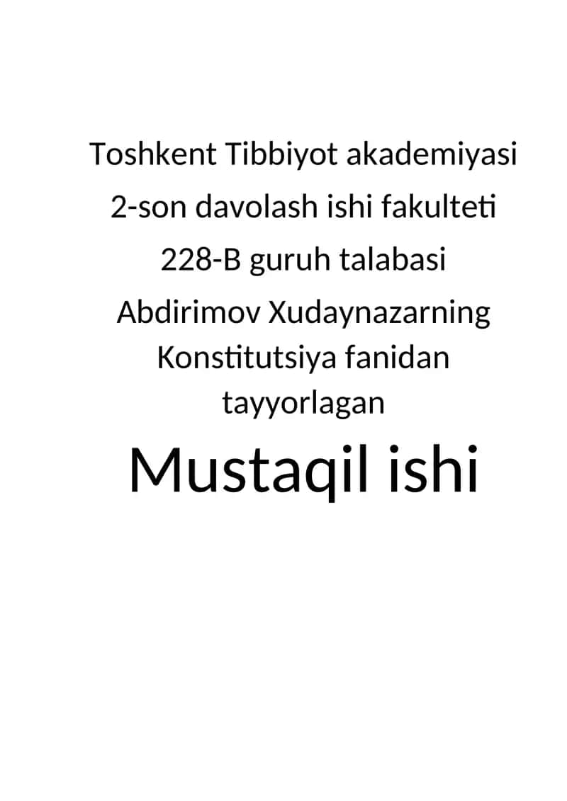 Konstitutsiyadagi davlat zimmasidagi muhim ijtimoiy majburiyatlar 1