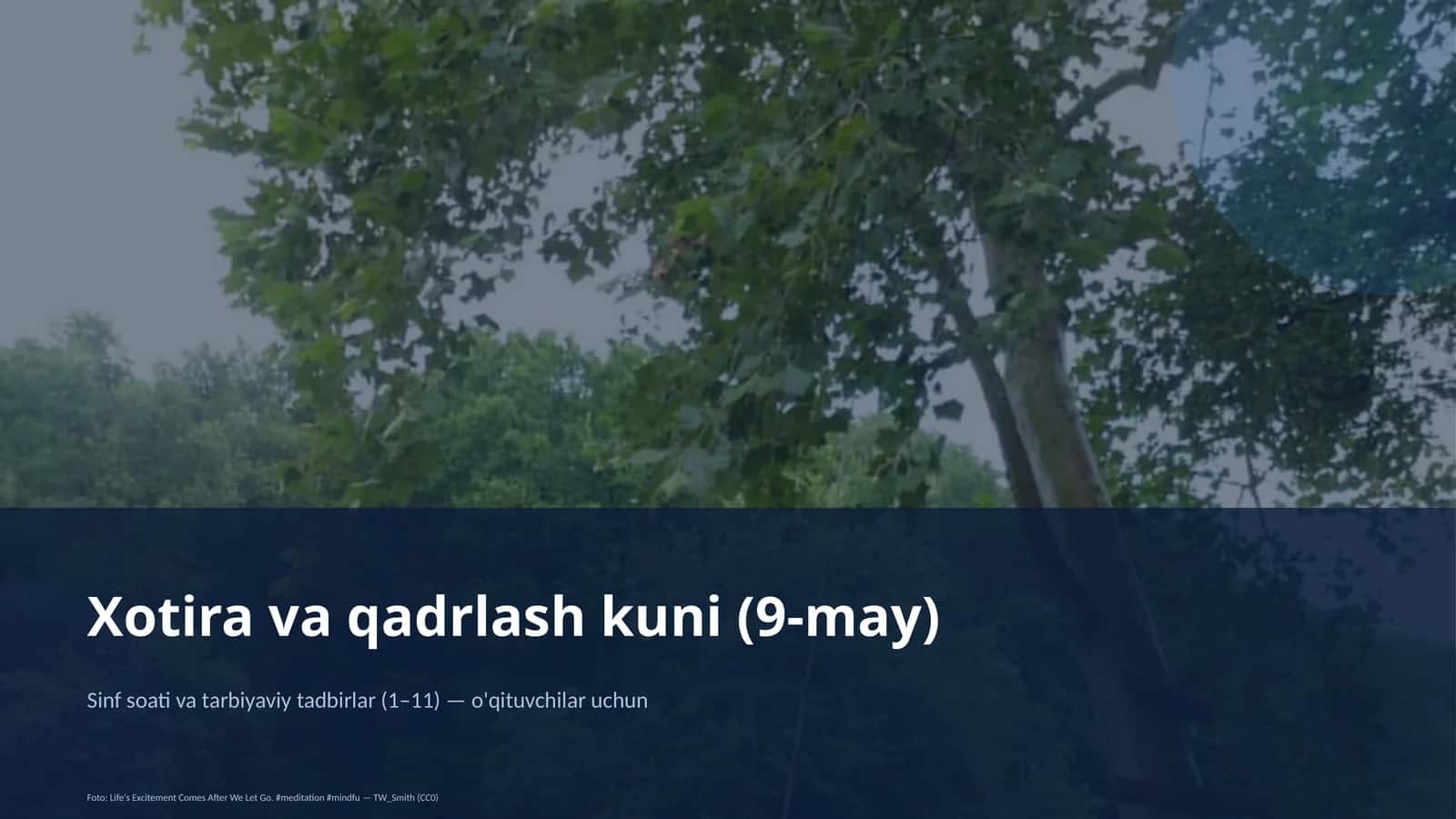 Sinf soati va tarbiyaviy tadbirlar (1–11) — o'qituvchilar uchun 1