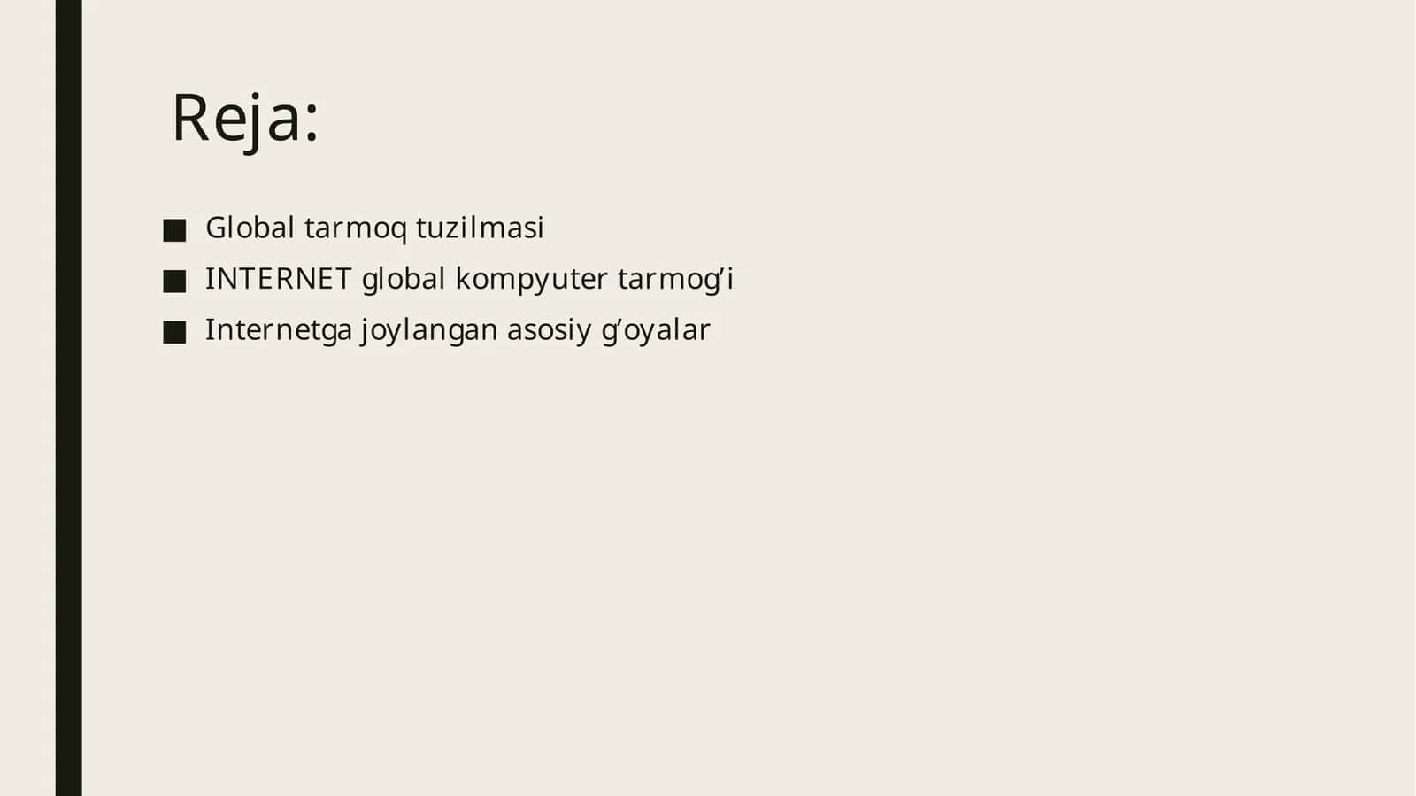 Global tarmoq tuzilmasi 1