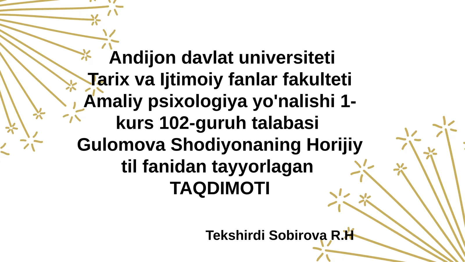 Tarix va Ijtimoiy fanlar fakulteti Amaliy psixologiya yo'nalishi 1