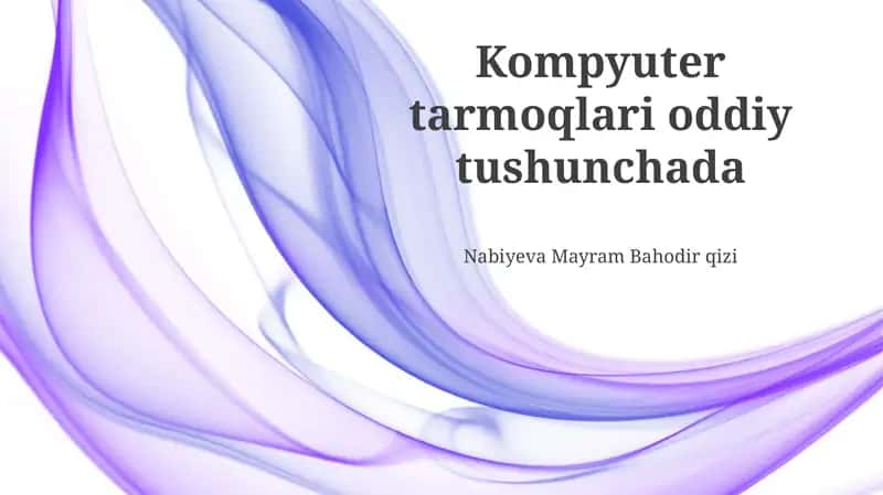 Kompyuter tarmoqlari 1