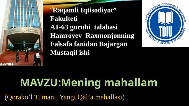 Mening mahallam 1