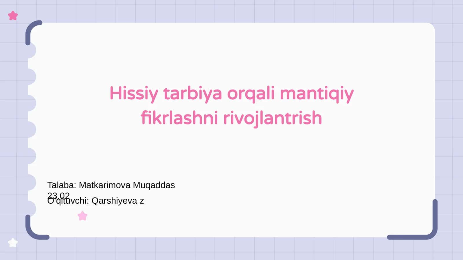 Hissiy tarbiya orqali mantiqiy fikrlashni rivojlantrish 1