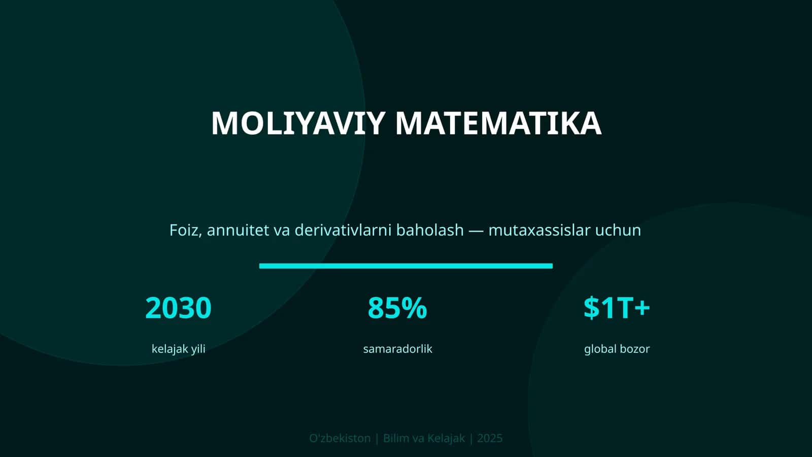 Moliyaviy Matematika 1