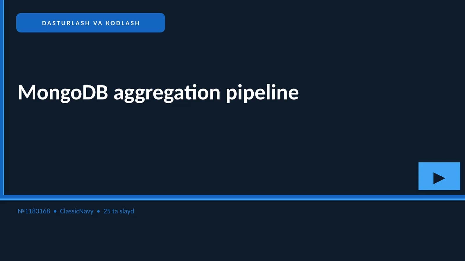 MongoDB aggregation pipeline 1