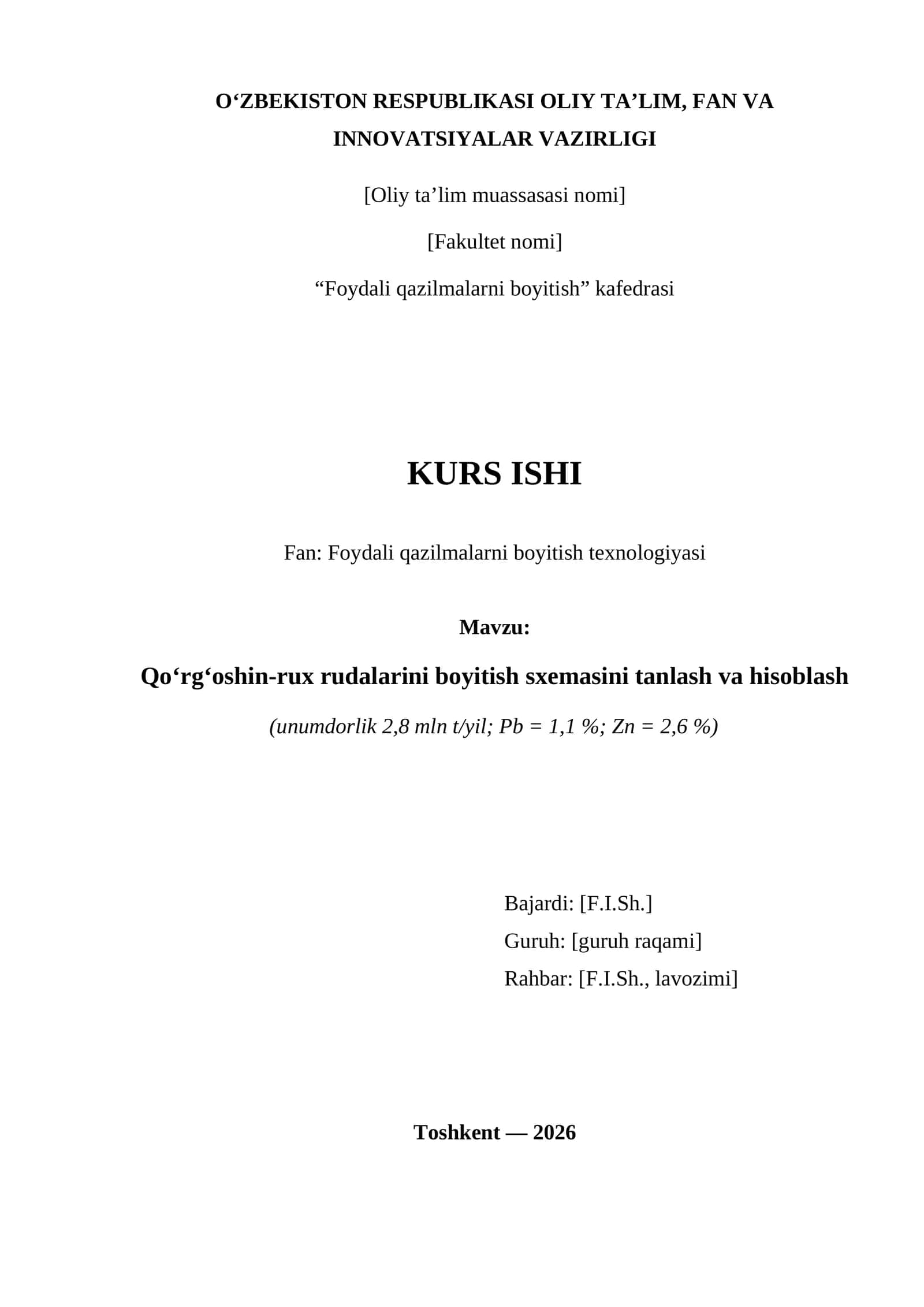 Foydali qazilmalarni boyitish 1