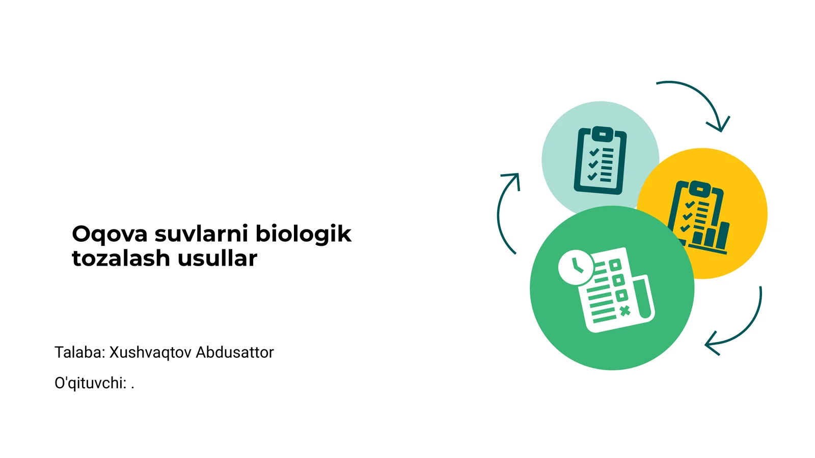 Oqova suvlarni biologik tozalash usullar 1