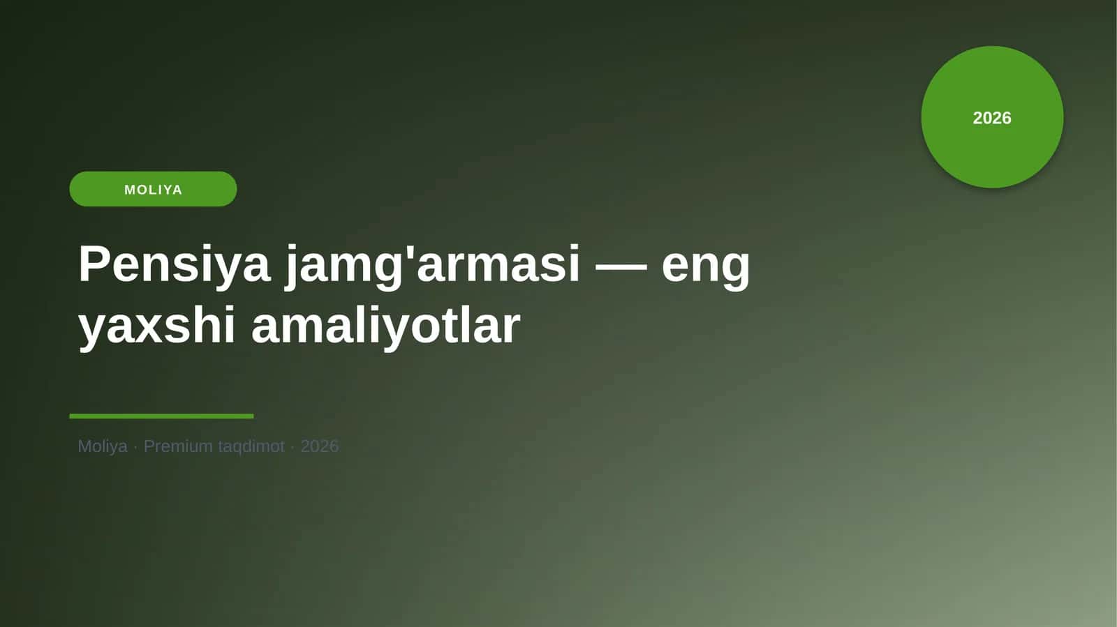Pensiya jamg'armasi — eng yaxshi amaliyotlar 1