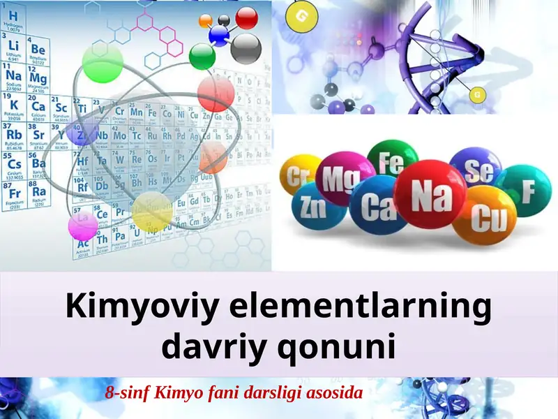 Kimyoviy elementlarning davriy qonuni 1