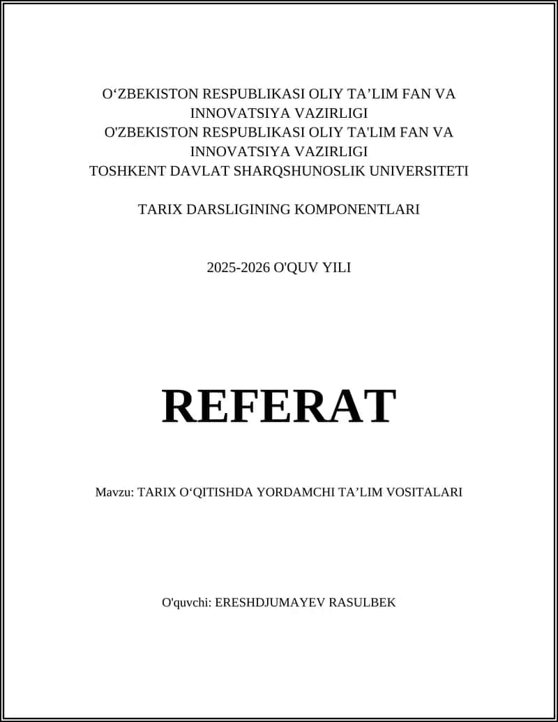 TARIX OʻQITISHDA AUDIOVIZUAL YORDAMCHI VOSITALAR 1