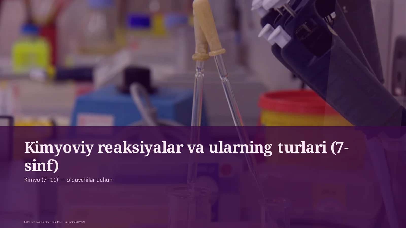 Kimyoviy reaksiyalar va ularning turlari (7-sinf) 1