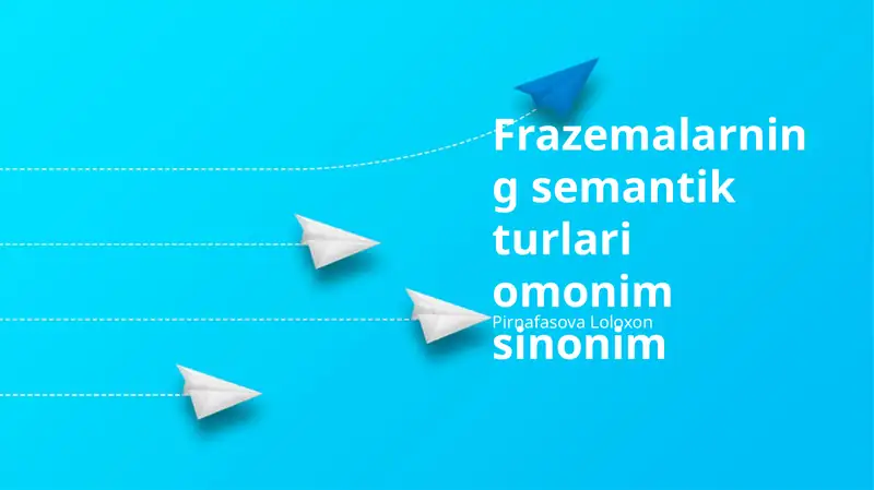 Sinonimlar va omonimlar 1