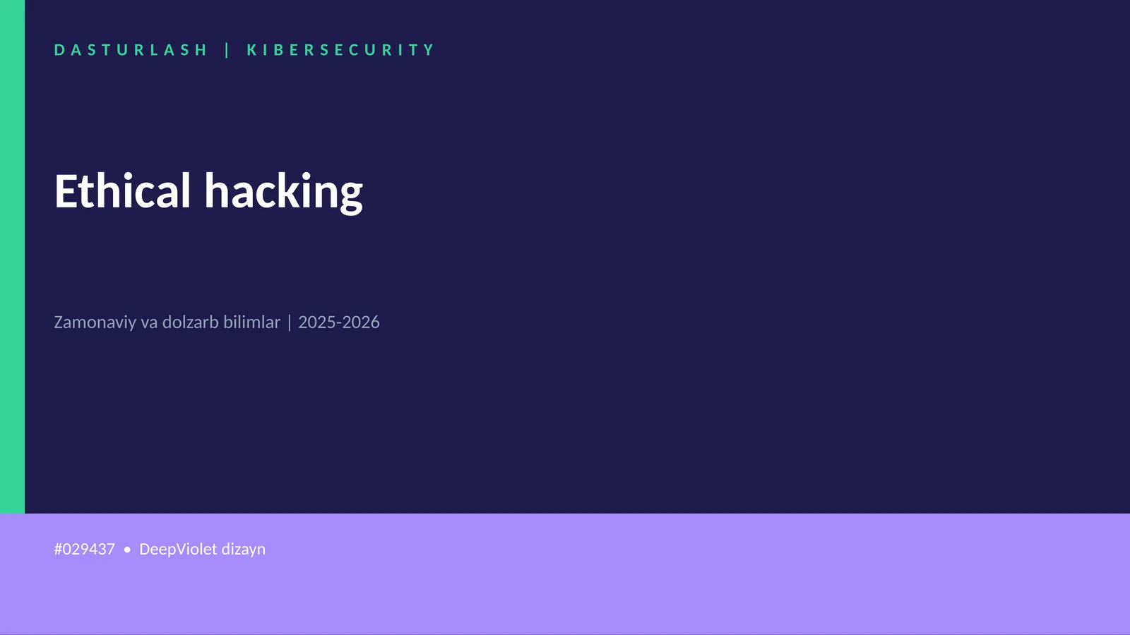 Ethical hacking 1