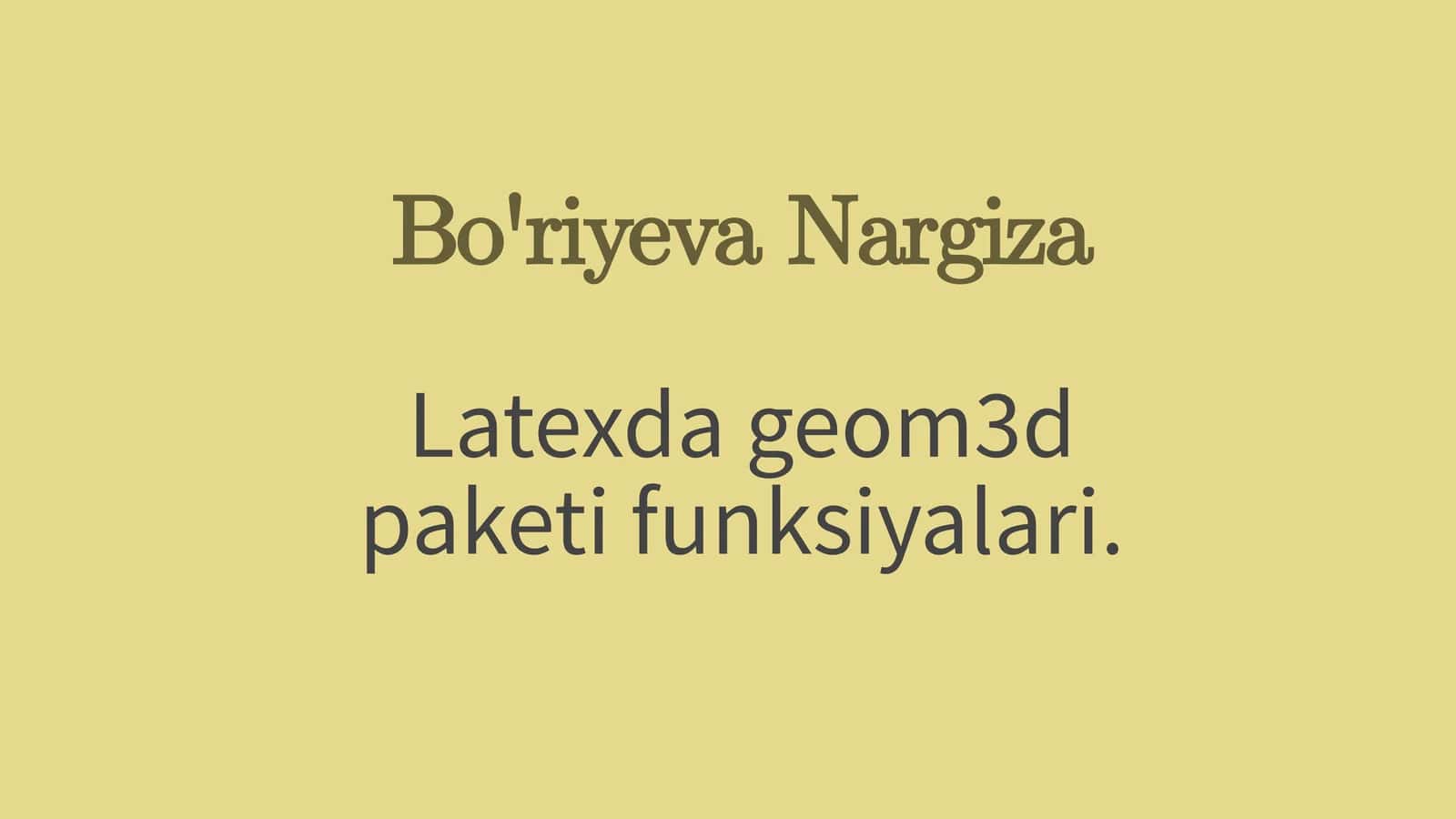geom3d paketi 1
