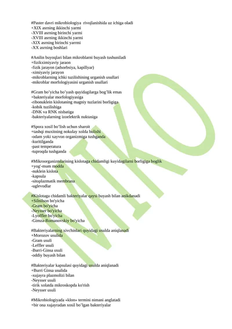 Paster davri mikrobiologiya rivojlanishi 1