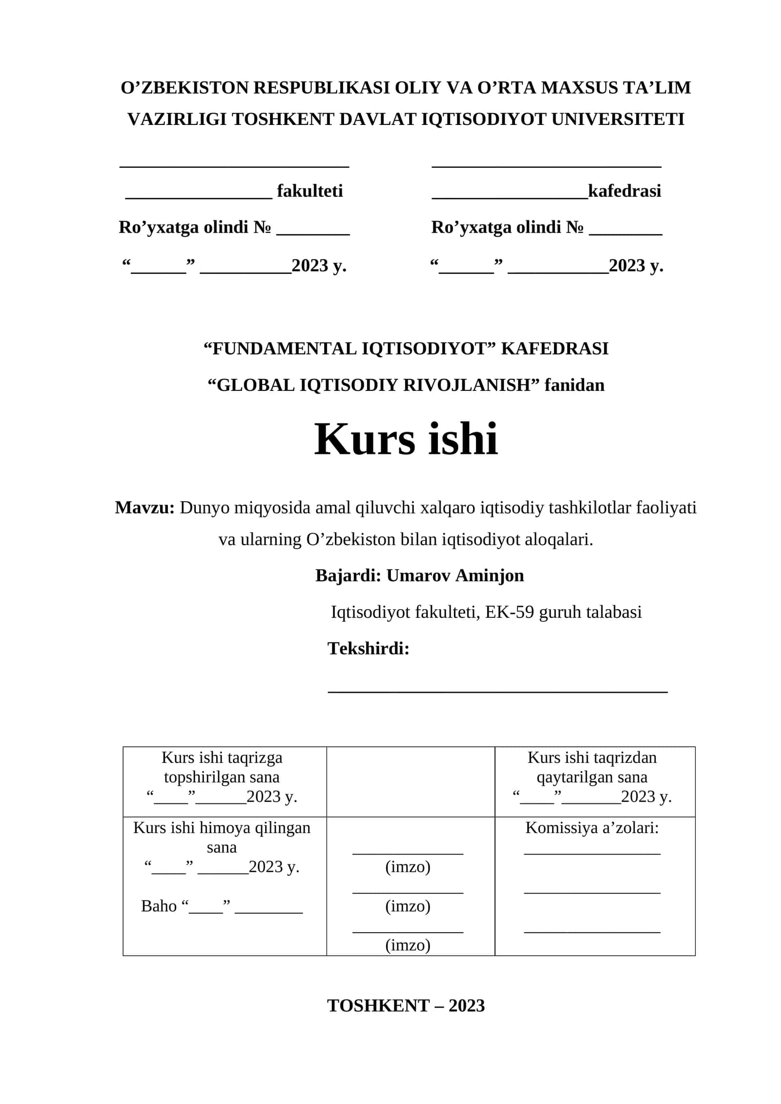 FUNDAMENTAL IQTISODIYOT KAFEDRASI 1