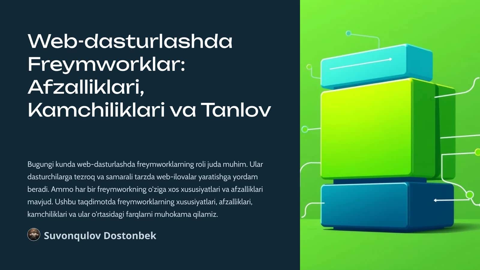 Freymworklarga Umumiy Tavsif 1