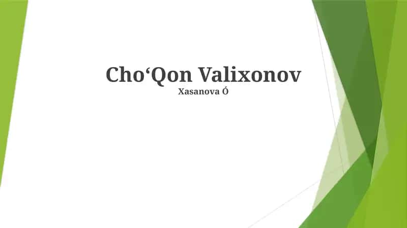 ChoʻQon Valixonov 1