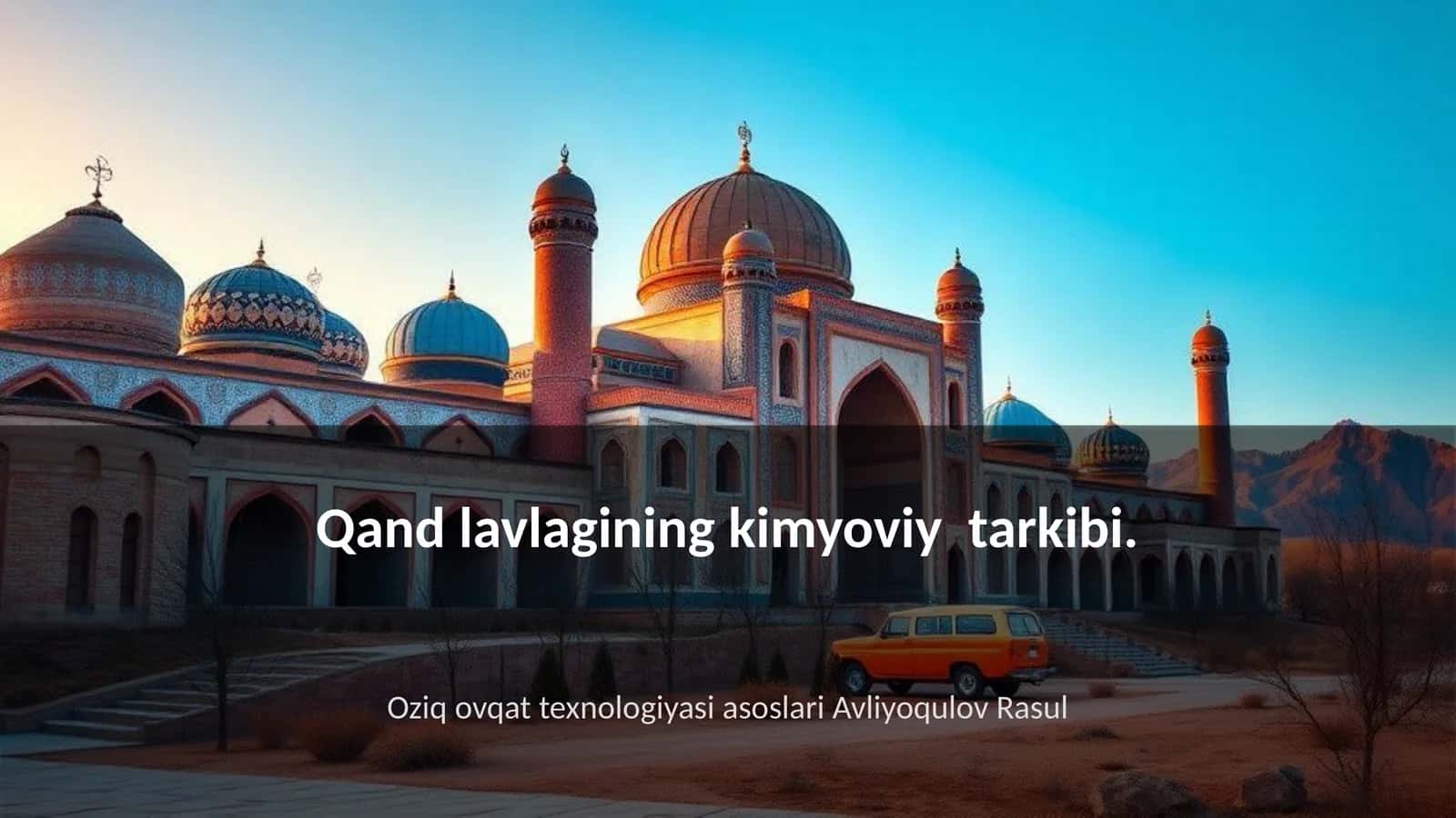 Qand lavlagining kimyoviy tarkibi 1