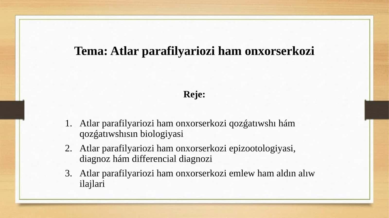 Atlar parafilariozi 1