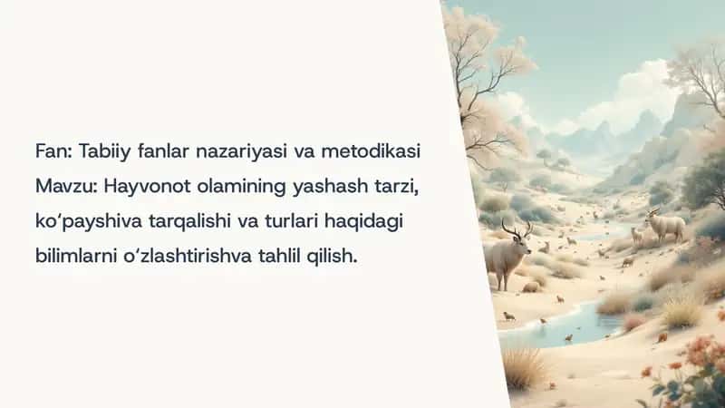 Fan: Tabiiy fanlar nazariyasi va metodikasi 1