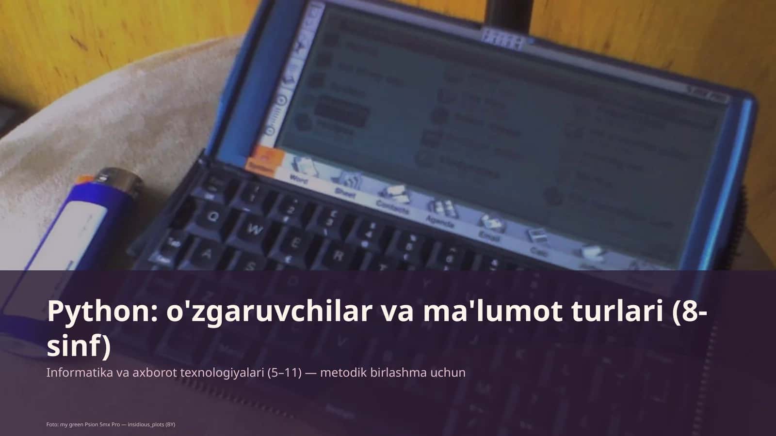Python: o'zgaruvchilar va ma'lumot turlari (8-sinf) 1