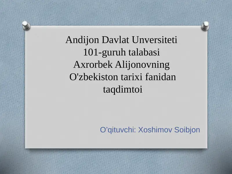 Tuproqqal’a yodgorligi 1