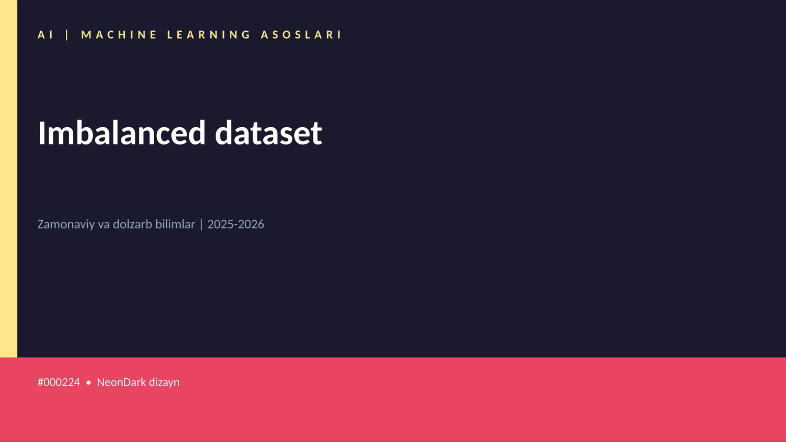 Imbalanced dataset 1