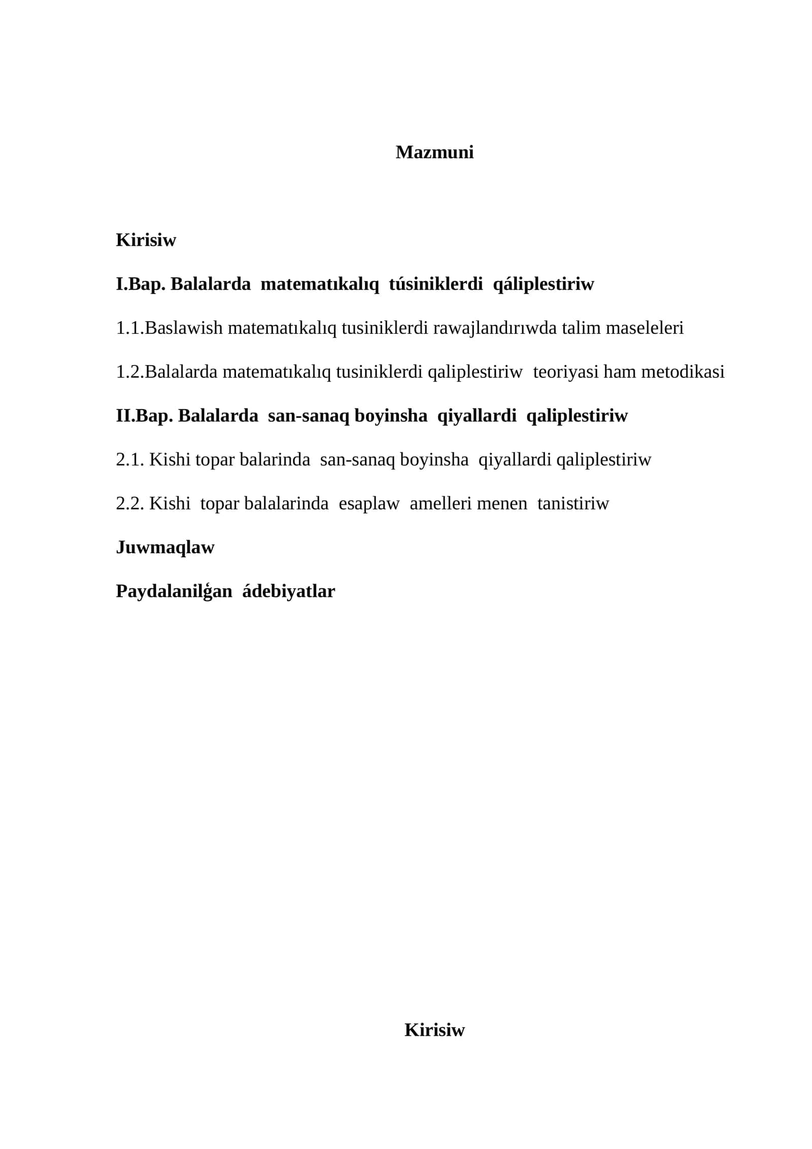 Balalarda matematikalıq túsiniklerdi qáliplestiriw 1