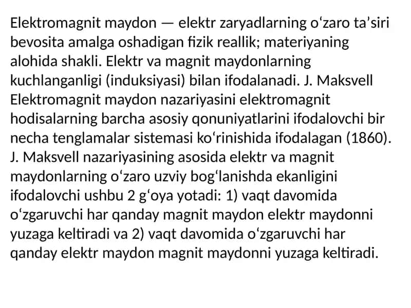 Elektromagnit maydon 1