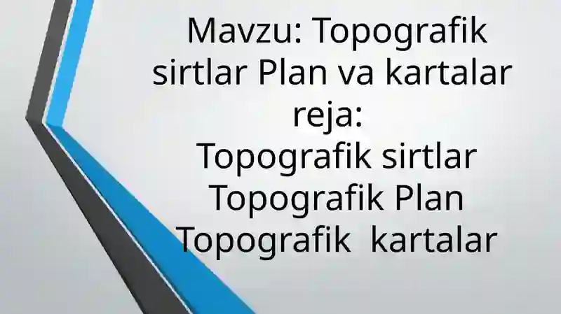 Topografik xaritalar