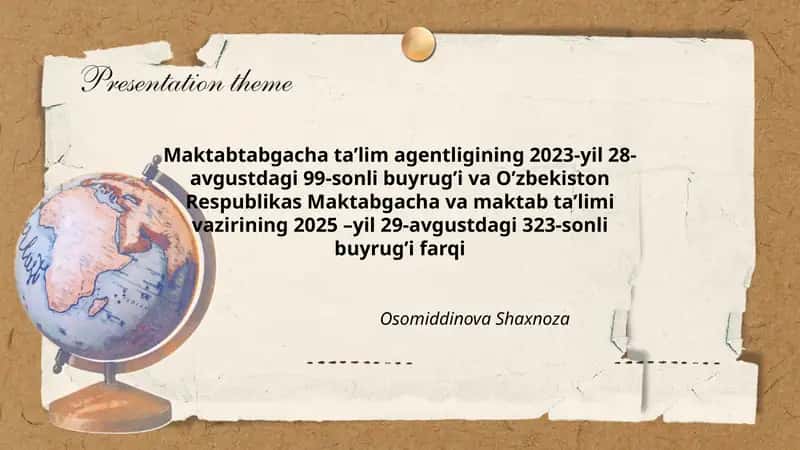 2023-yil 28-avgustdagi 99-sonli Buyrug’i va 2025-yil 29-avgustdagi 323-sonli Buyrug’i Farqi 1