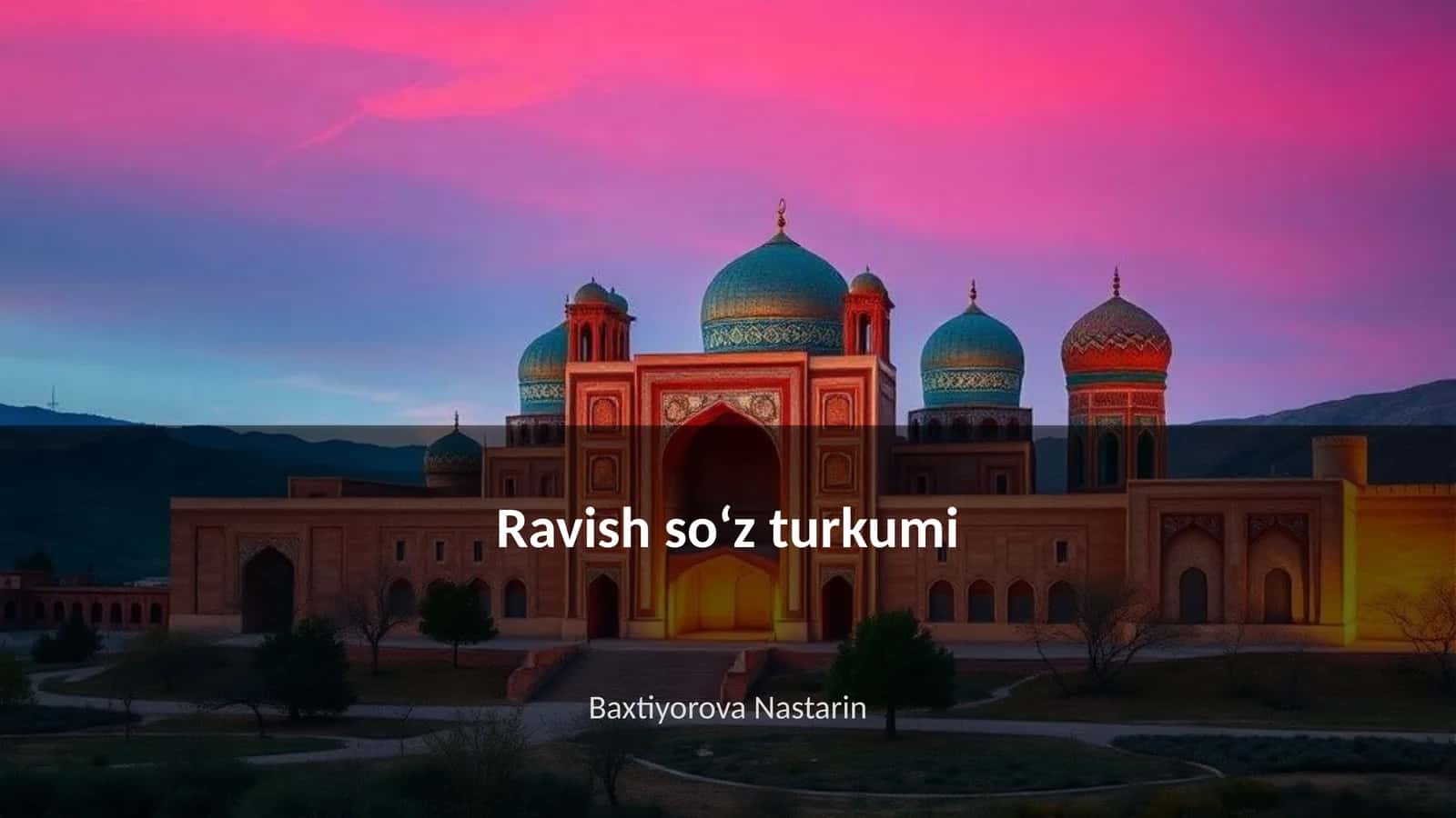 Ravish soʻz turkumi 1
