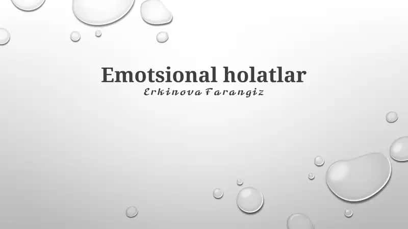 Emotsional holatlar 1