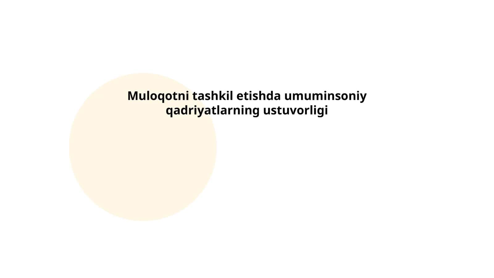 Muloqotni tashkil etishda umuminsoniy qadriyatlarning ustuvorligi 1