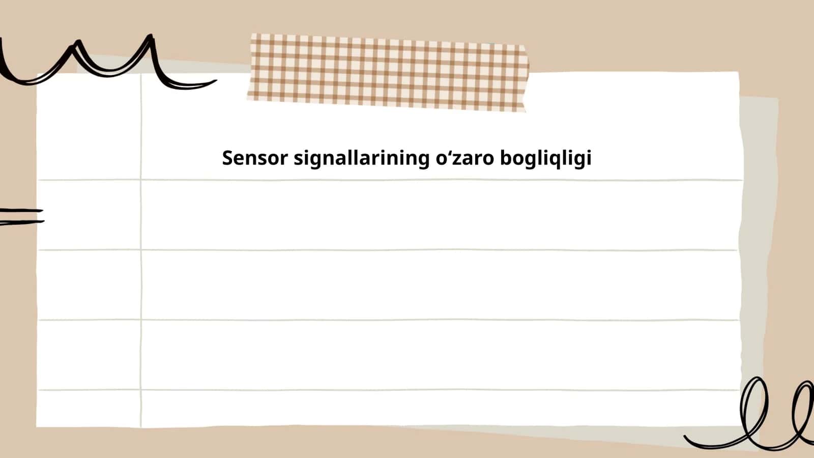 Sensor signalining oʻzaro bogʻliqligi nazariyasi 1