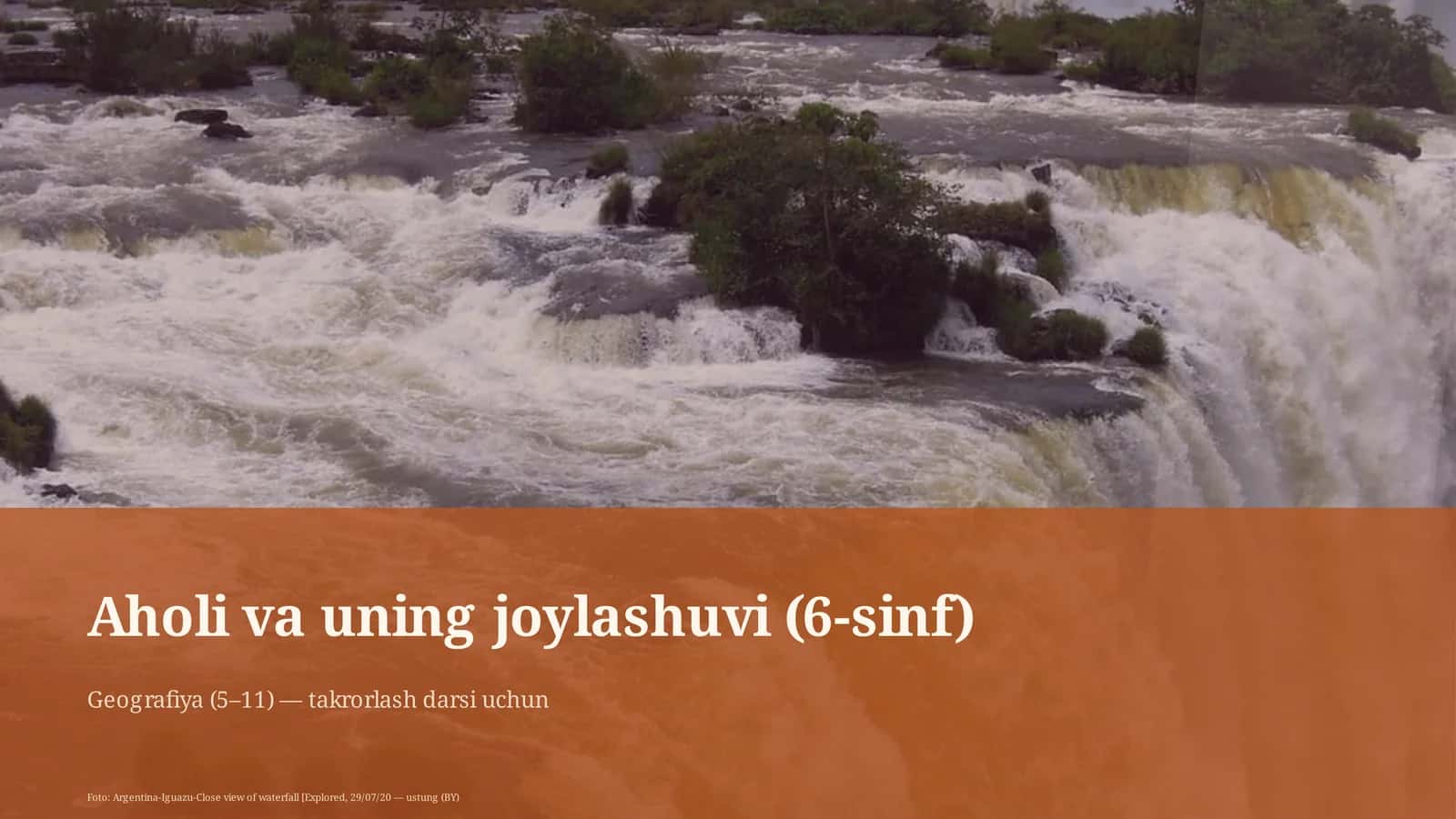 Aholi va uning joylashuvi (6-sinf) 1
