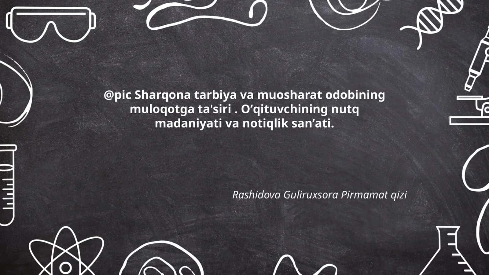 Sharqona tarbiya va muosharat odobining muloqotga ta'siri 1