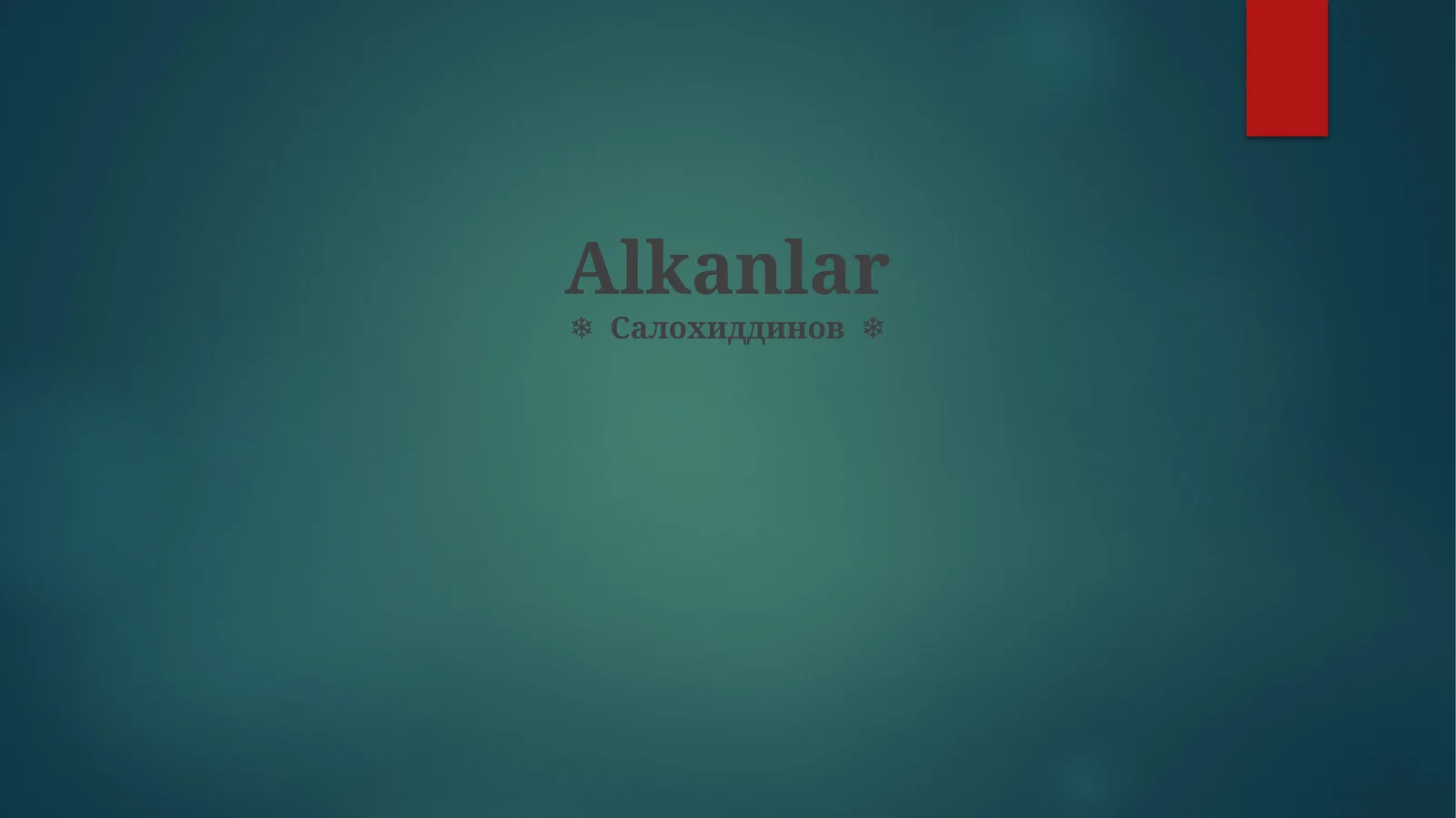 Alkanlar 1