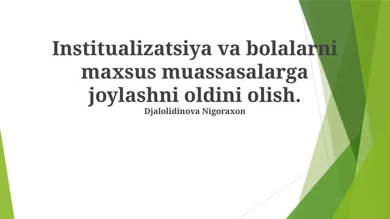 Bolalarni Muassasalashtirishning Oldini Olish Strategiyalari 1