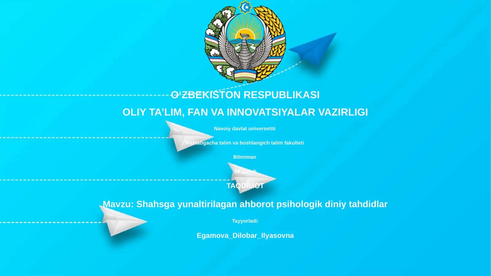 Shahsga yunaltirilagan ahborot psihologik diniy tahdidlar 1
