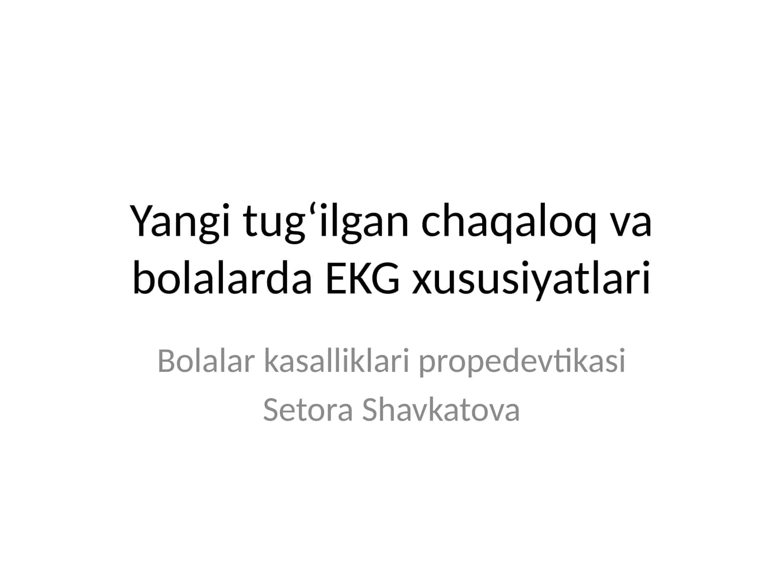 EKG Bolalar 1