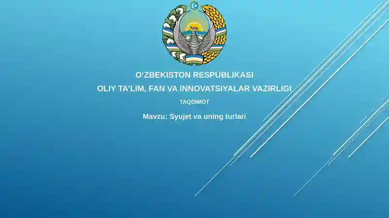 Syujet va uning turlari