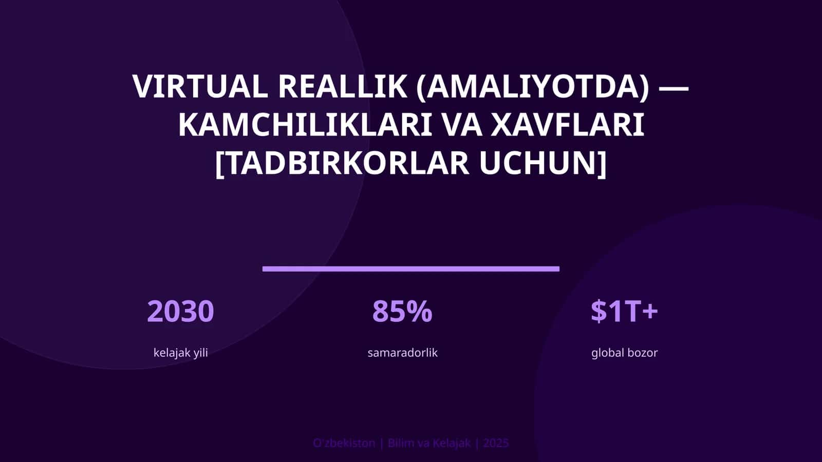 Virtual reallik (amaliyotda) — kamchiliklari va xavflari [tadbirkorlar uchun] 1