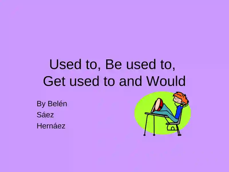 Used to, Be used to, Get used to and Would