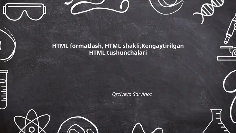 HTML formatlash asoslari 1