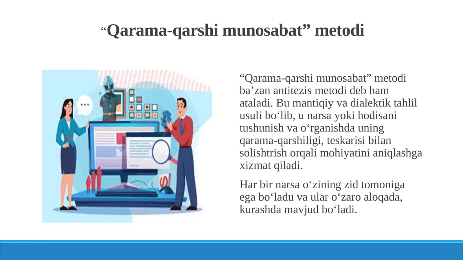 “Qarama-qarshimunosabat”metodi 1