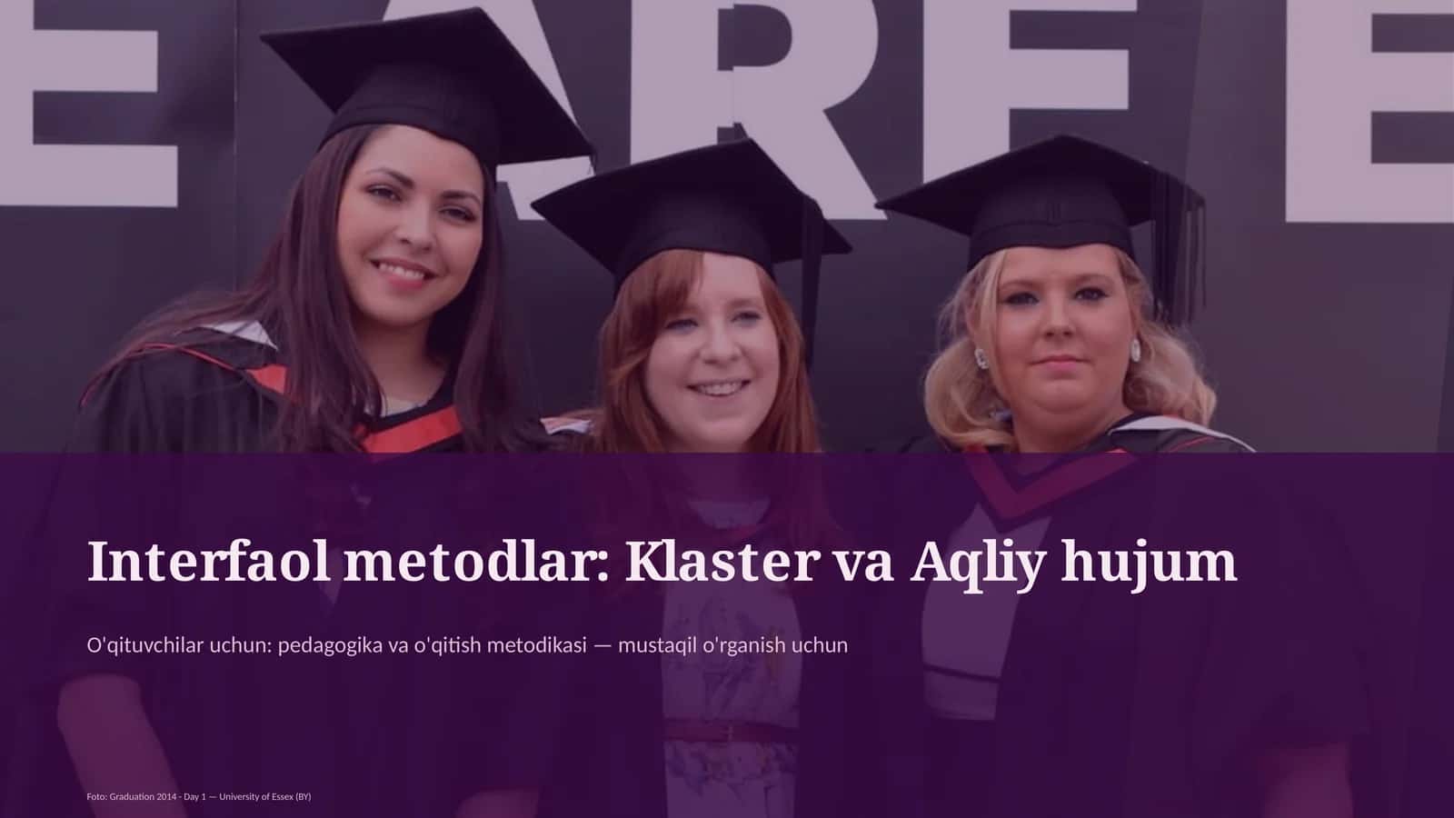 Interfaol metodlar: Klaster va Aqliy hujum 1
