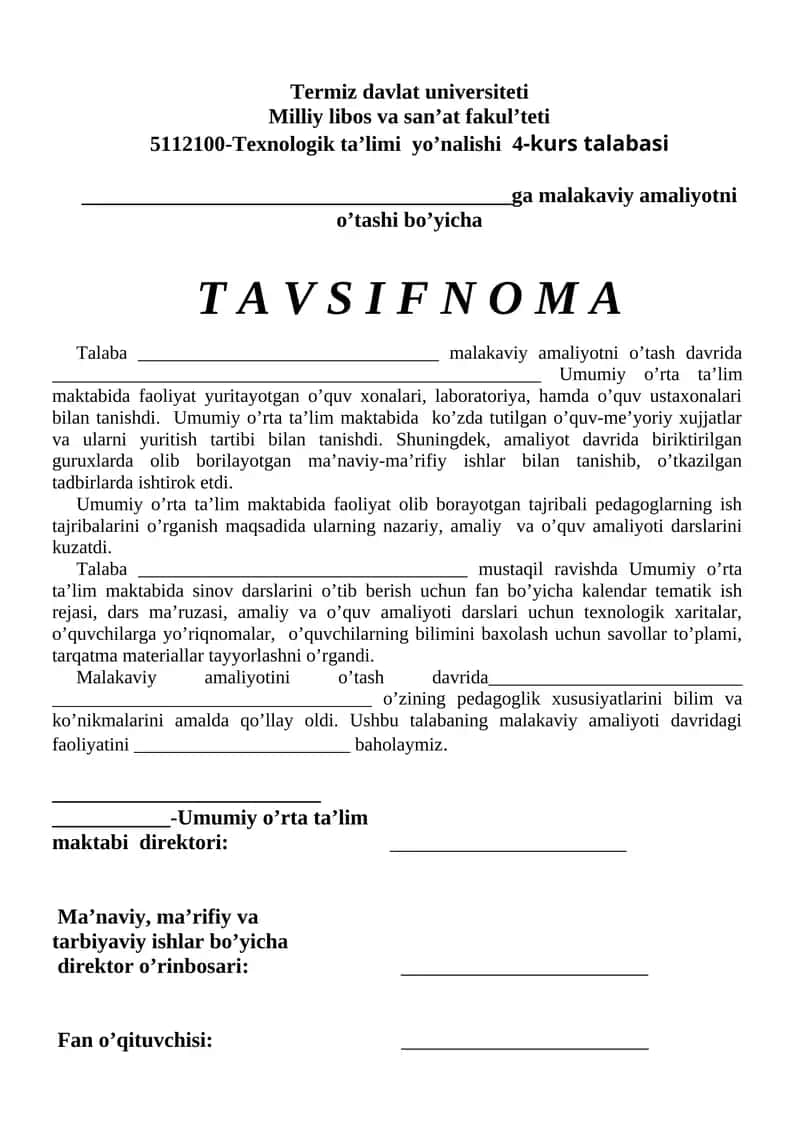 5112100-Texnologik ta’limi yo’nalishi 4-kurs talabasi 1
